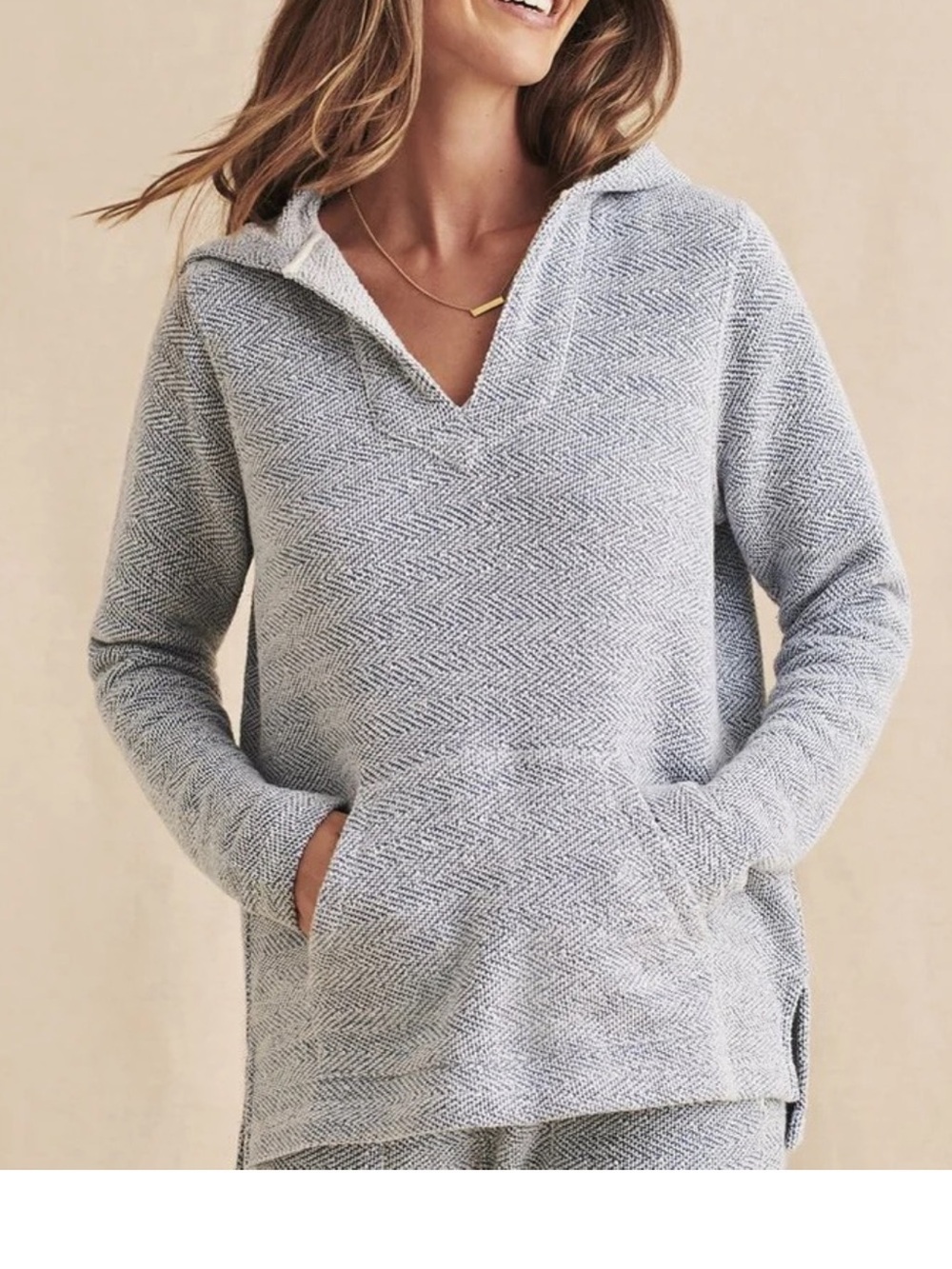 Faherty whitewater beach hoodie SzM